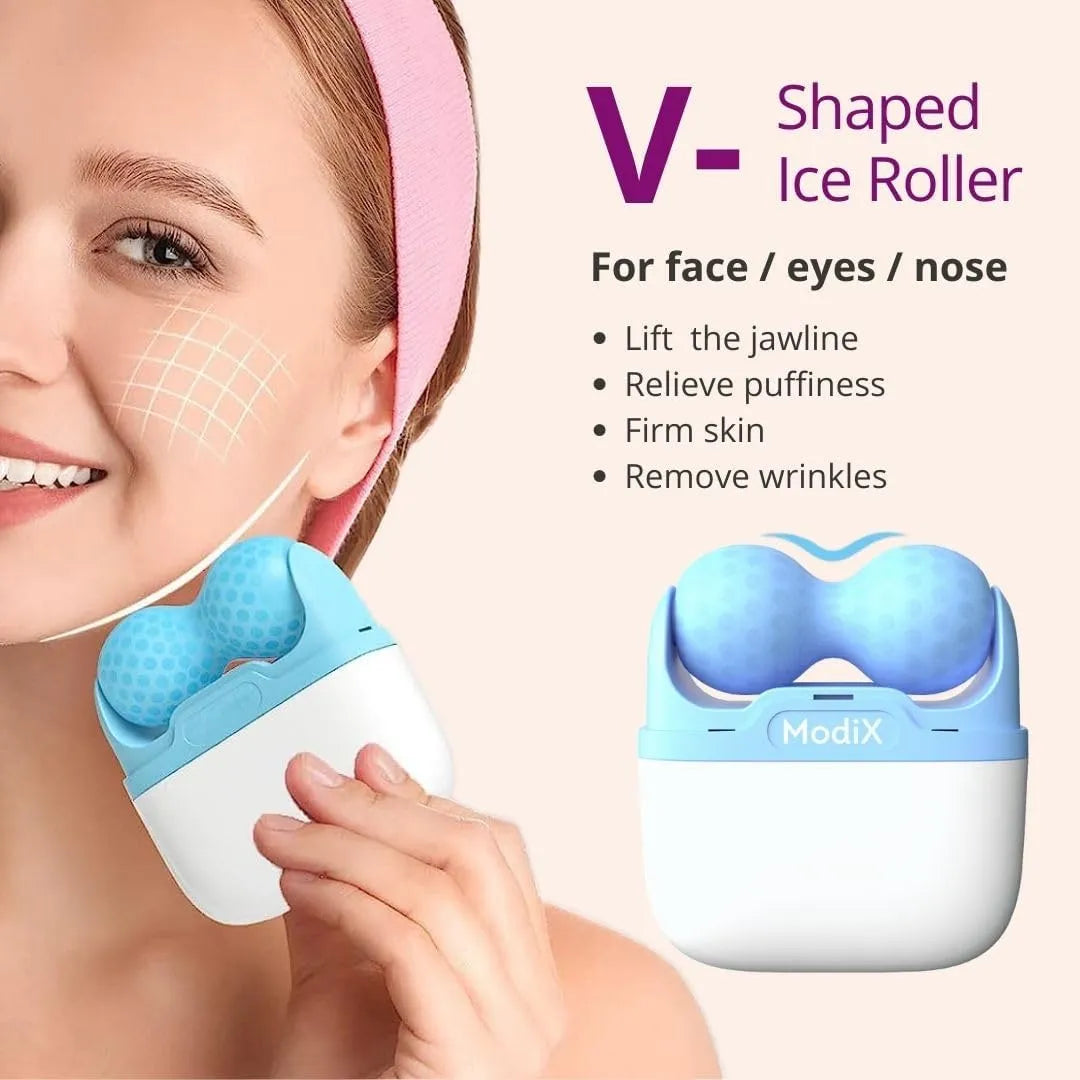 Travel Ice Roller for Face - Ice Face Roller Skin Care Tools Set - Dr.Pen Authorized Distributor - Microneedling Pen