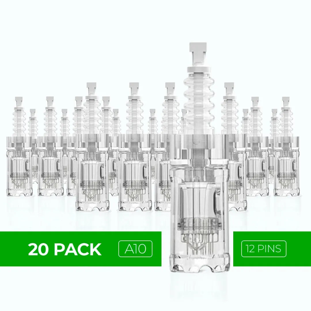 Dr. Pen A10 Cartridges - 20 Pack 12 Needles - Dr.Pen Authorized Distributor - Microneedling Pen