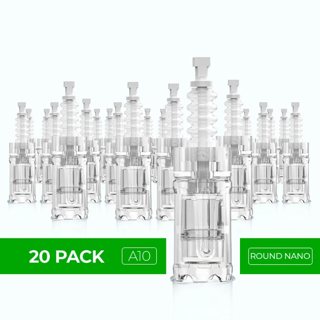 Dr. Pen A10 Cartridges - 20 Pack Round Nano Needles - Dr.Pen Authorized Distributor - Microneedling Pen