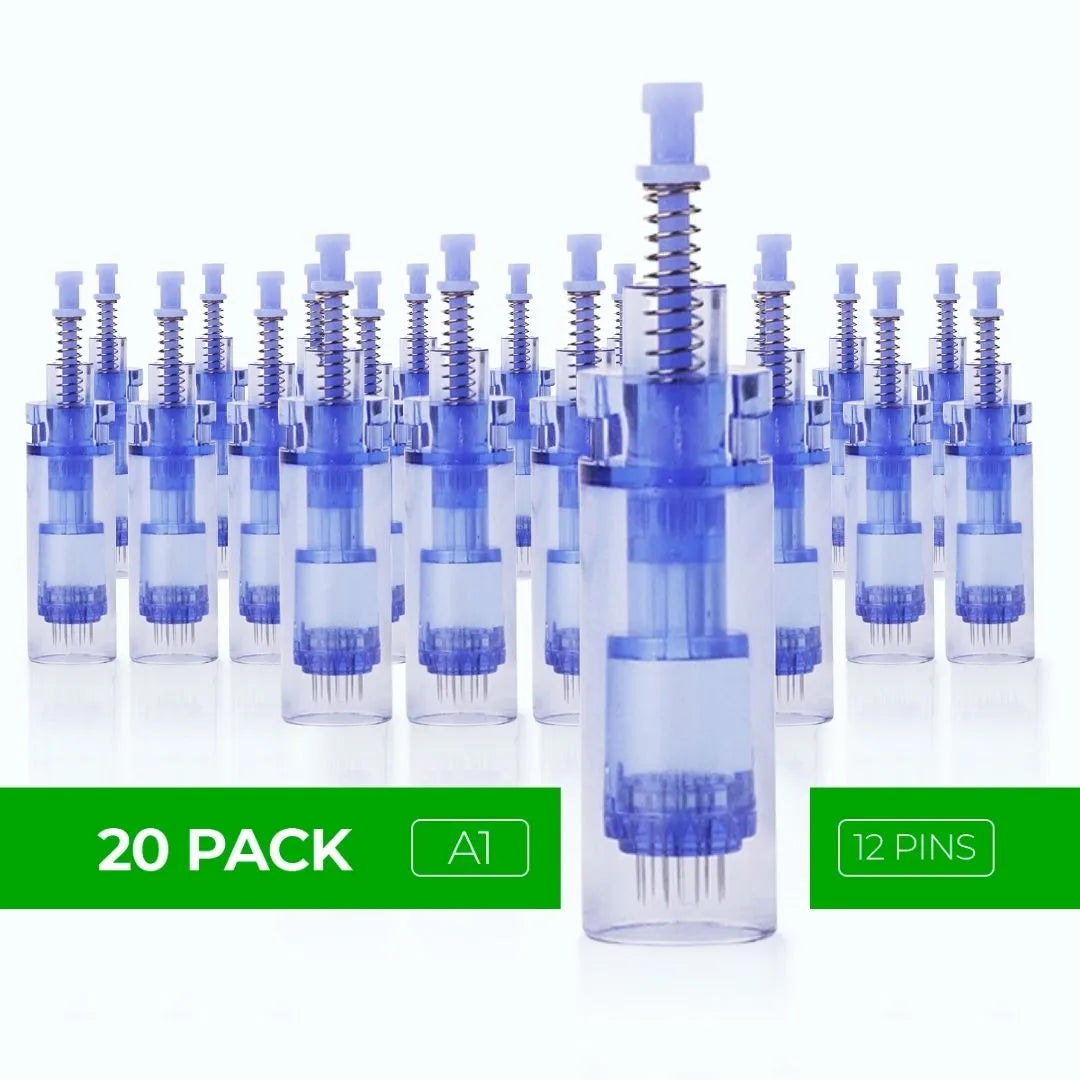 Dr. Pen A1 Cartridges - 20 Pack 12 Needles - Dr.Pen Authorized Distributor - Microneedling Pen