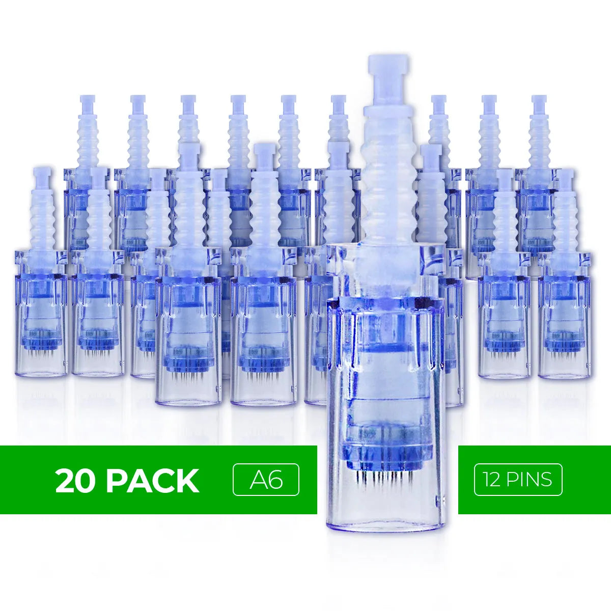 Dr. Pen A6 Cartridges - 20 Pack 12 Needles - Dr.Pen Authorized Distributor - Microneedling Pen