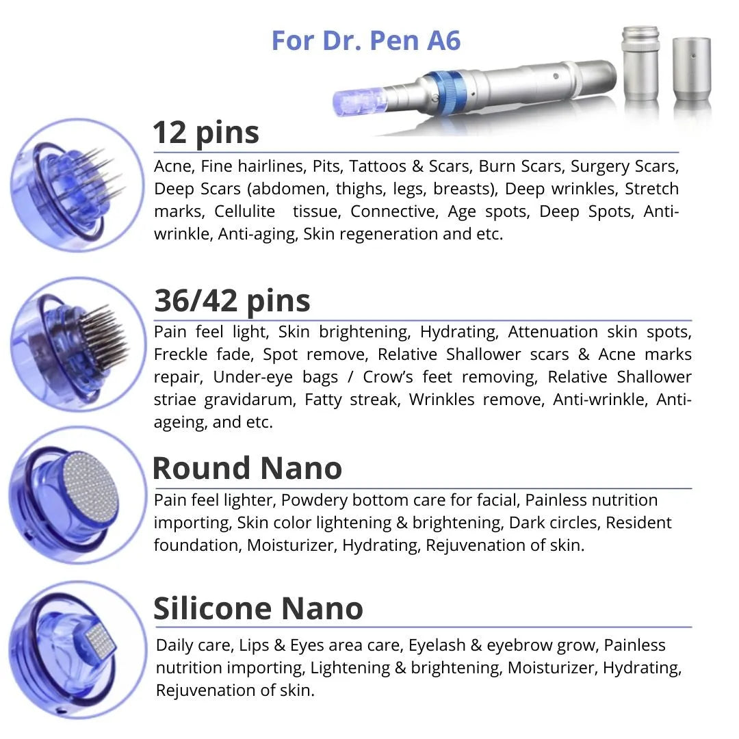 Dr. Pen A6 Cartridges - Dr.Pen Authorized Distributor - Microneedling Pen