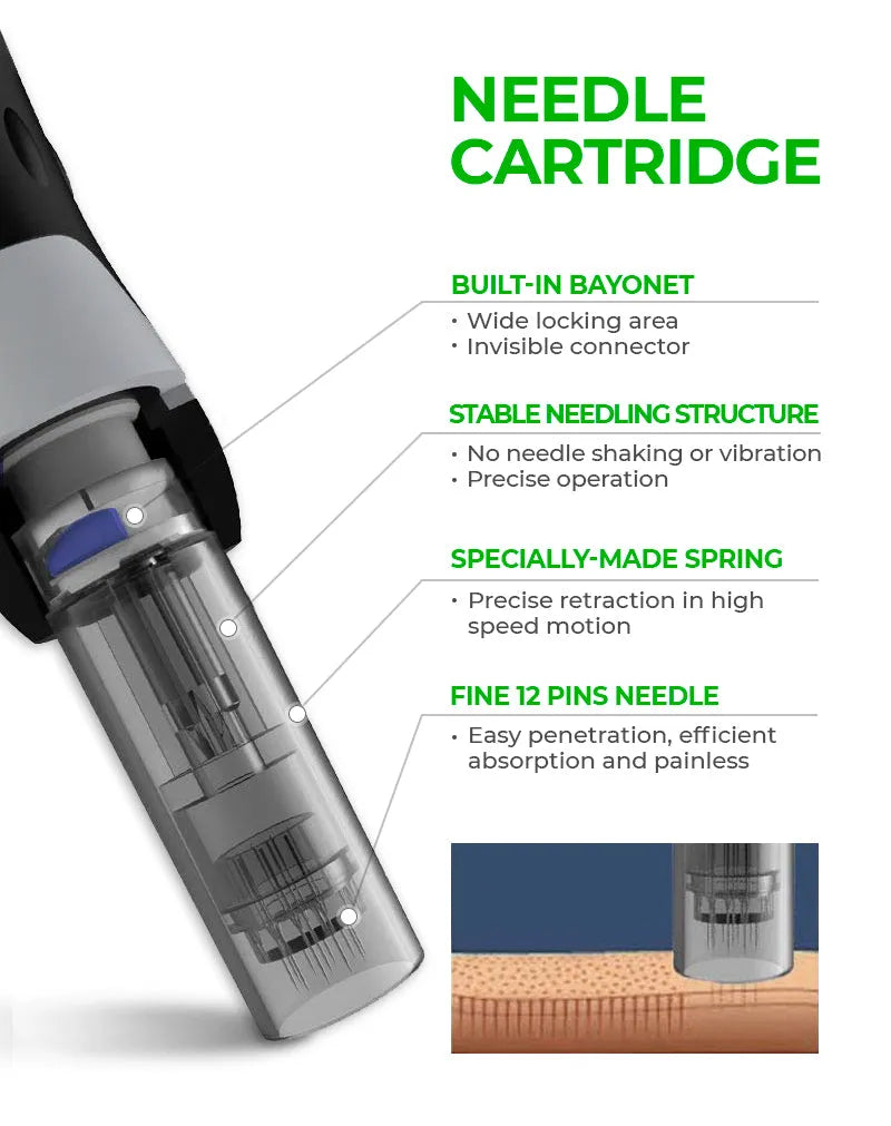 Dr. Pen A7 Cartridges - 12 Needles - Dr.Pen Authorized Distributor - Microneedling Pen