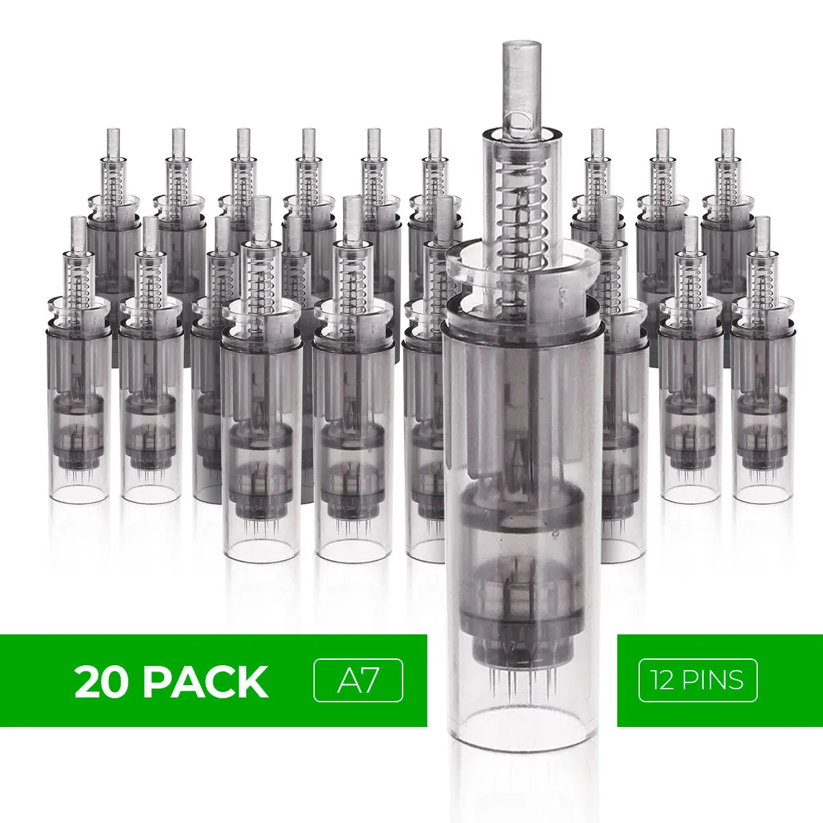 Dr. Pen A7 Cartridges - 20 Pack 12 Needles - Dr.Pen Authorized Distributor - Microneedling Pen