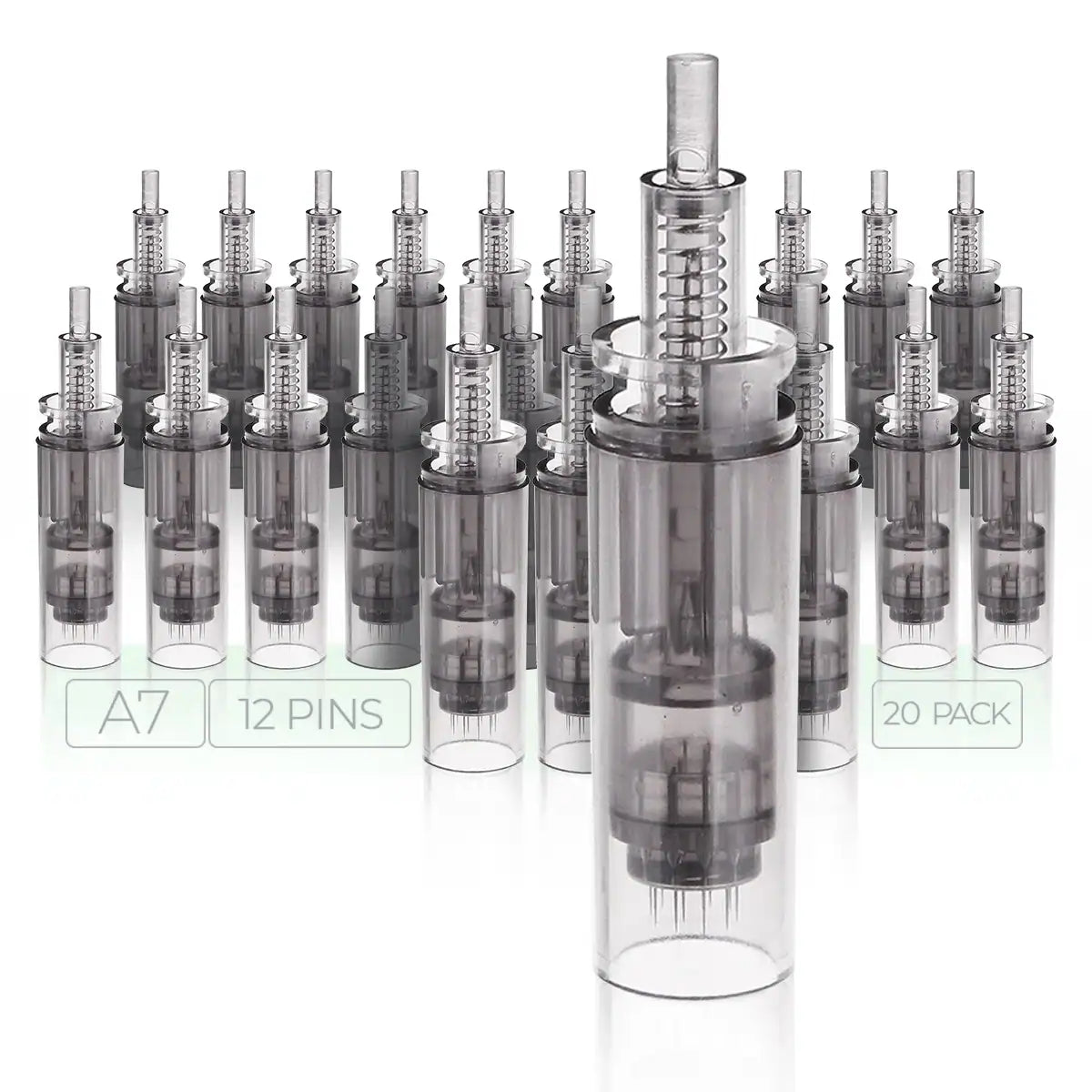 Dr. Pen A7 Cartridges - 20 Pack 12 Needles - Dr.Pen Authorized Distributor - Microneedling Pen