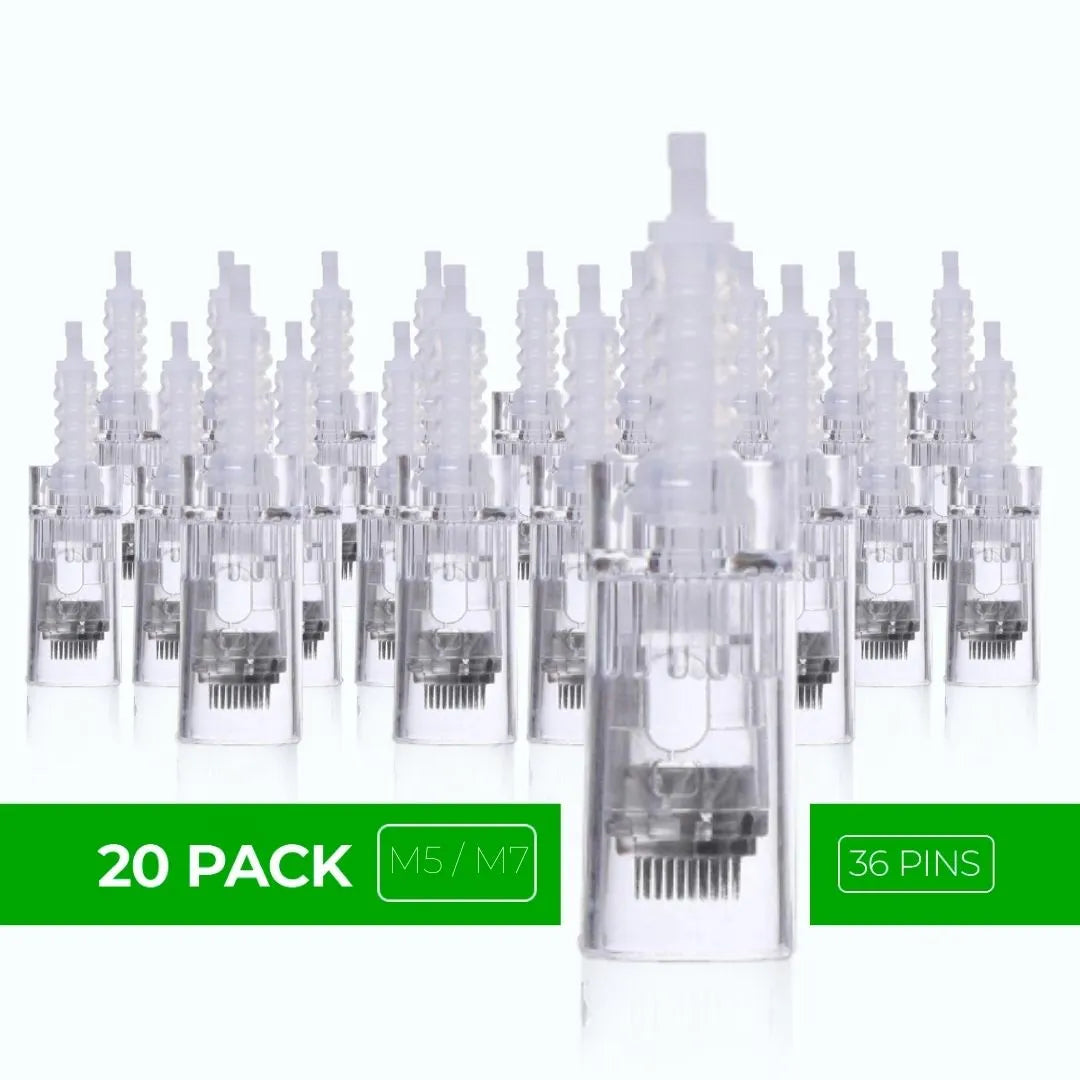 Dr. Pen M5 / M7 Cartridges - 20 Pack 36 Needles - Dr.Pen Authorized Distributor - Microneedling Pen