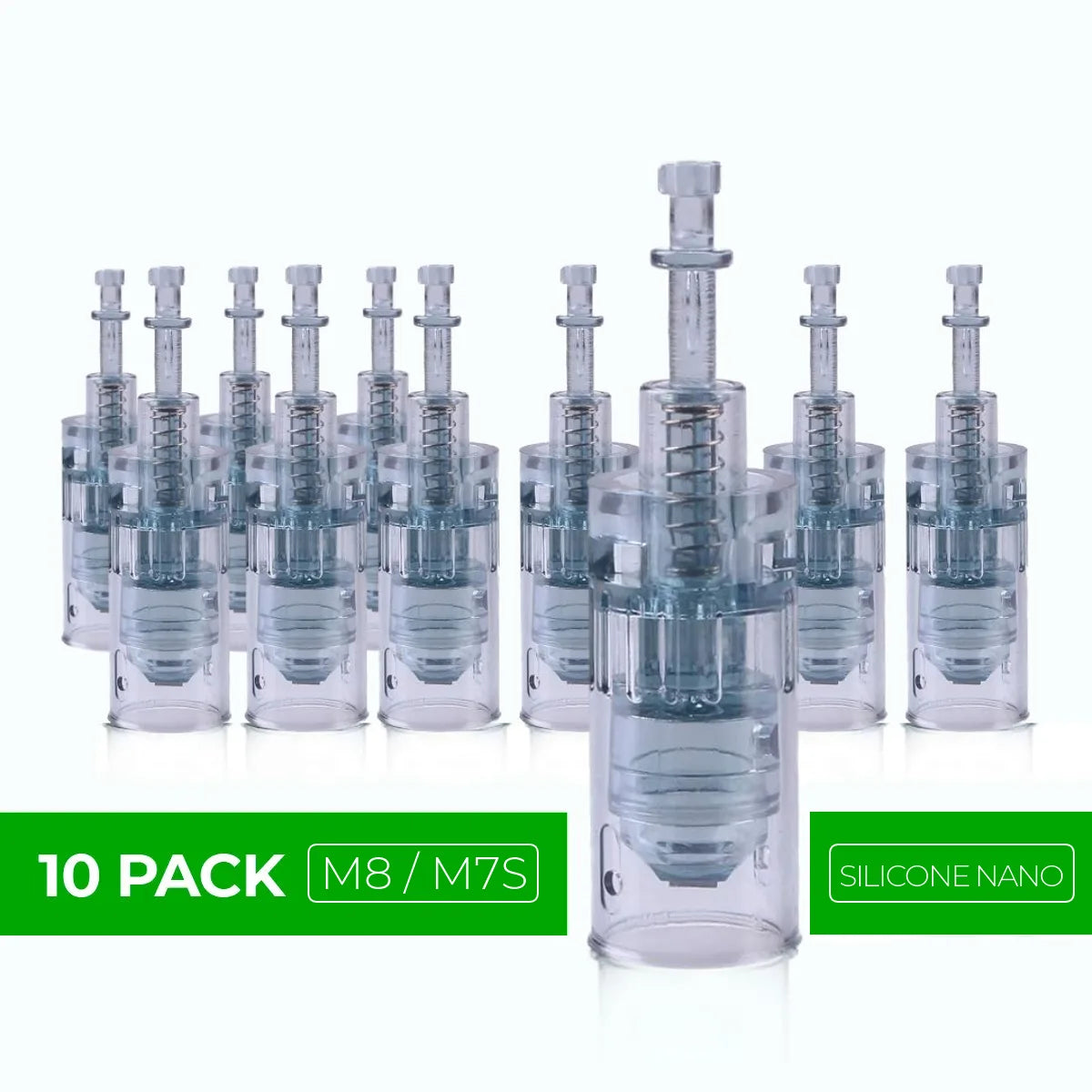 Dr. Pen M7S / M8 Cartridges - 10 Pack Silicone Nano Needles - Dr.Pen Authorized Distributor - Microneedling Pen