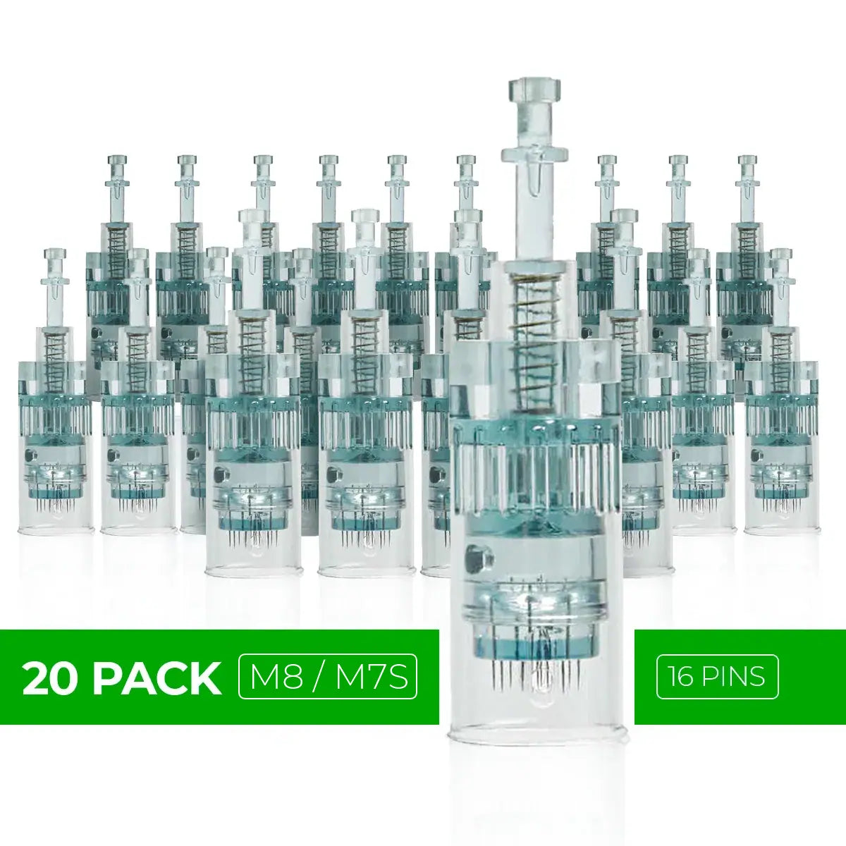 Dr. Pen M8 / M7S Cartridges - 20 Pack 16 Needles - Dr.Pen Authorized Distributor - Microneedling Pen