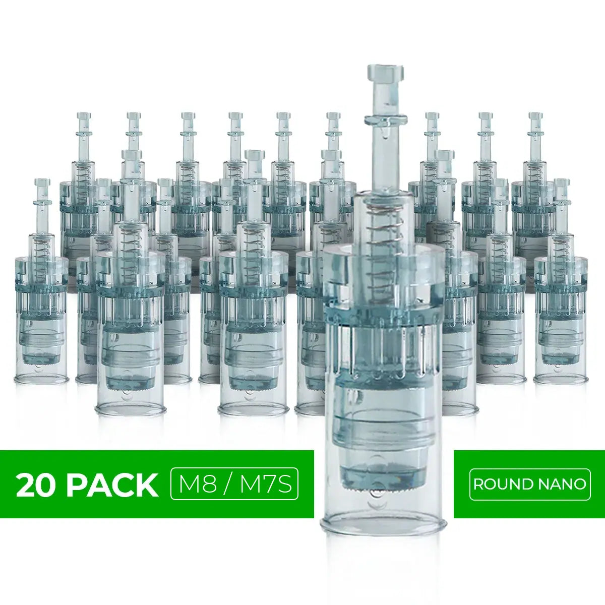 Dr. Pen M7S / M8 Cartridges - 20 PACK Round Nano Needles - Dr.Pen Authorized Distributor - Microneedling Pen
