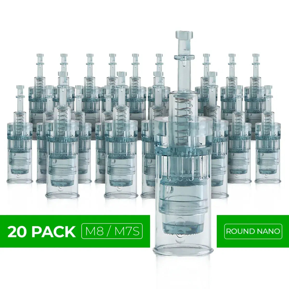 Dr. Pen M7S / M8 Cartridges - 20 PACK Round Nano Needles - Dr.Pen Authorized Distributor - Microneedling Pen