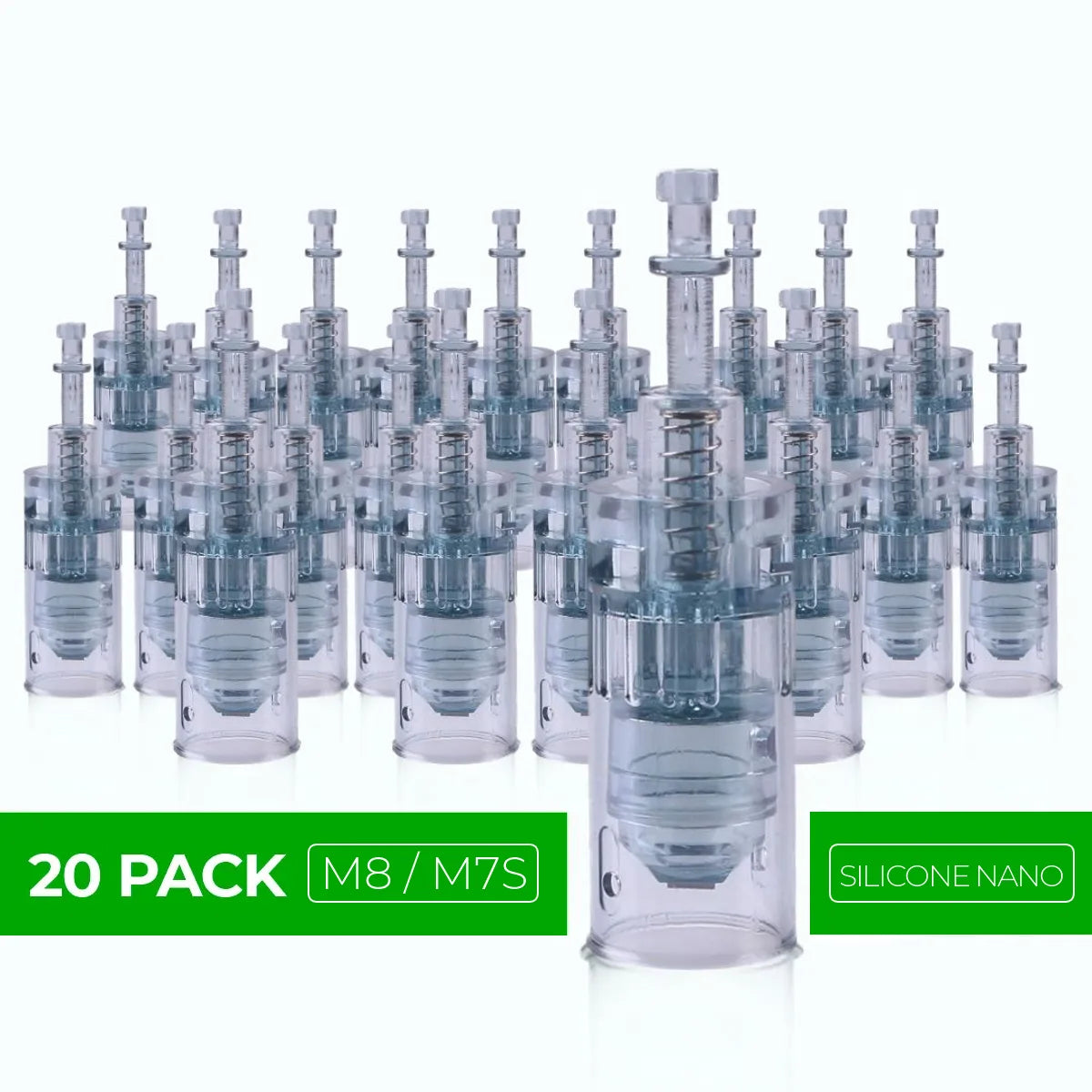 Dr. Pen M7S / M8 Cartridges - 20 Pack Silicone Nano Needles - Dr.Pen Authorized Distributor - Microneedling Pen