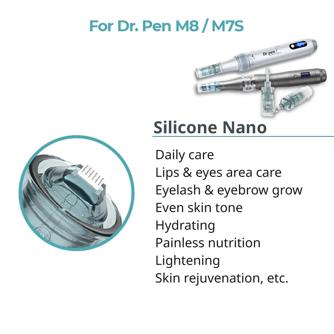 Dr. Pen M8 / M7S Cartridges - Silicone Nano Needles - Dr.Pen Authorized Distributor - Microneedling Pen