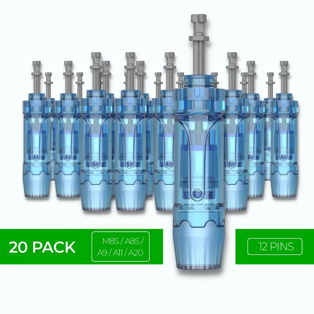 Dr. Pen M8S / A11 / A8S / A9 / A20 Cartridges - 20 Pack 12 Needles