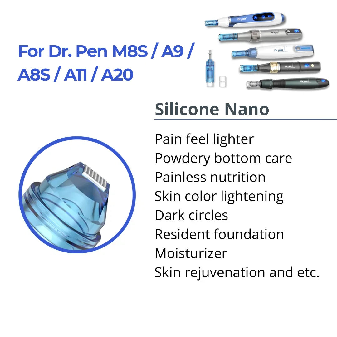 Dr. Pen M8S / A11 / A8S / A9 / A20 Cartridges - Silicone Nano Needles - Dr.Pen Authorized Distributor - Microneedling Pen