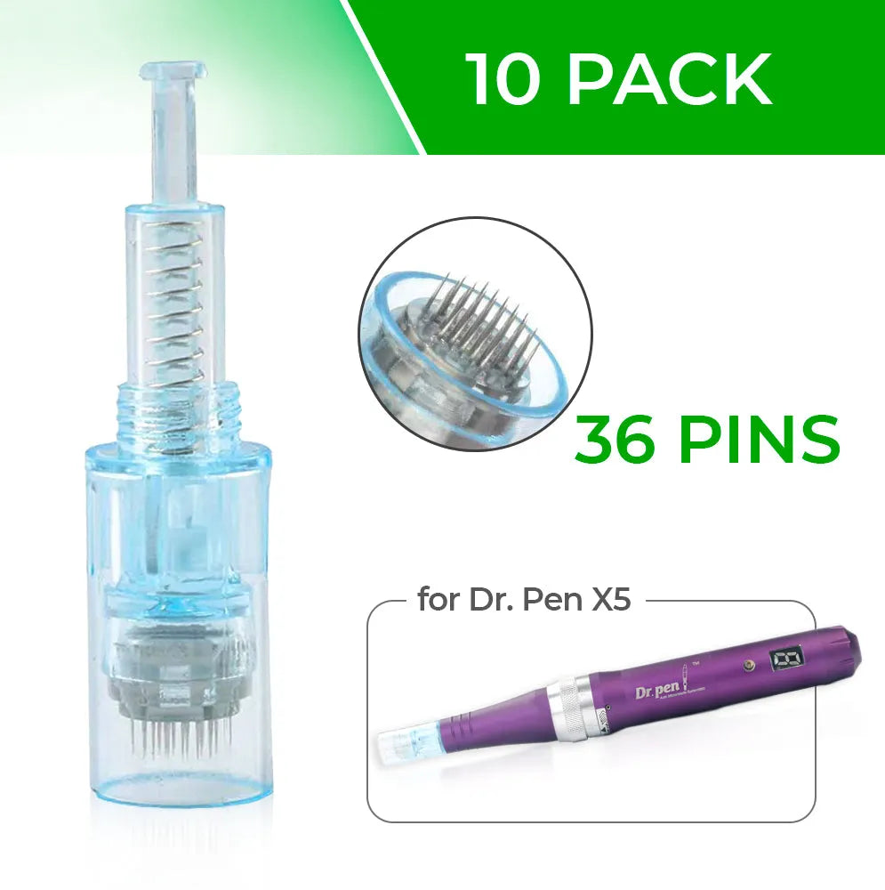 Dr. Pen X5 Cartridges - 10 Pack 36 Needles - Dr.Pen Authorized Distributor - Microneedling Pen