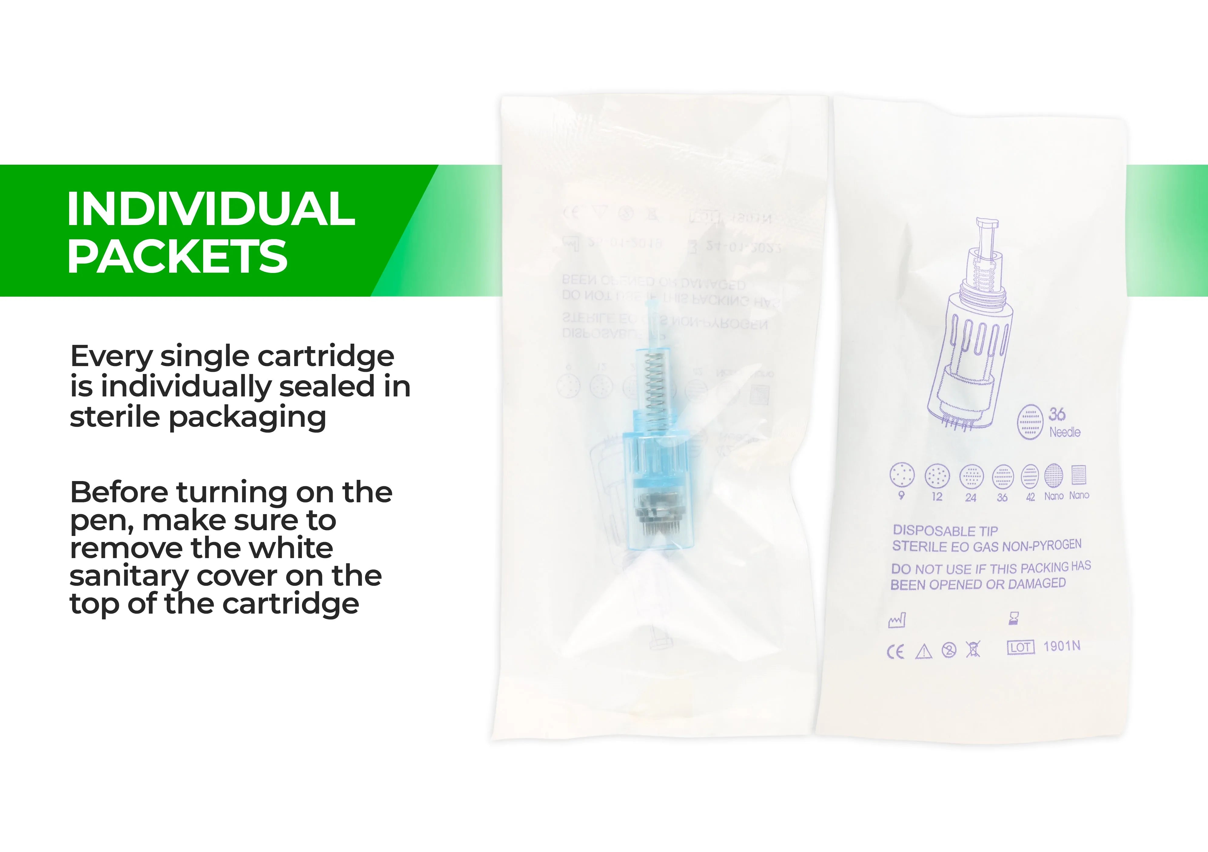 Dr. Pen X5 Cartridges - 10 Pack 36 Needles - Dr.Pen Authorized Distributor - Microneedling Pen