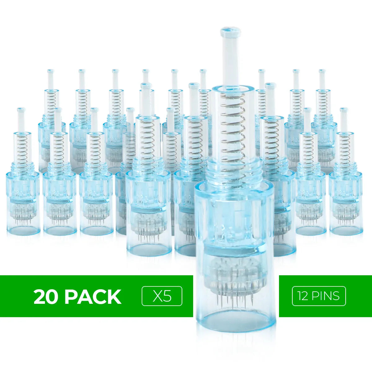 Dr. Pen X5 Cartridges - 20 Pack 12 Needles - Dr.Pen Authorized Distributor - Microneedling Pen
