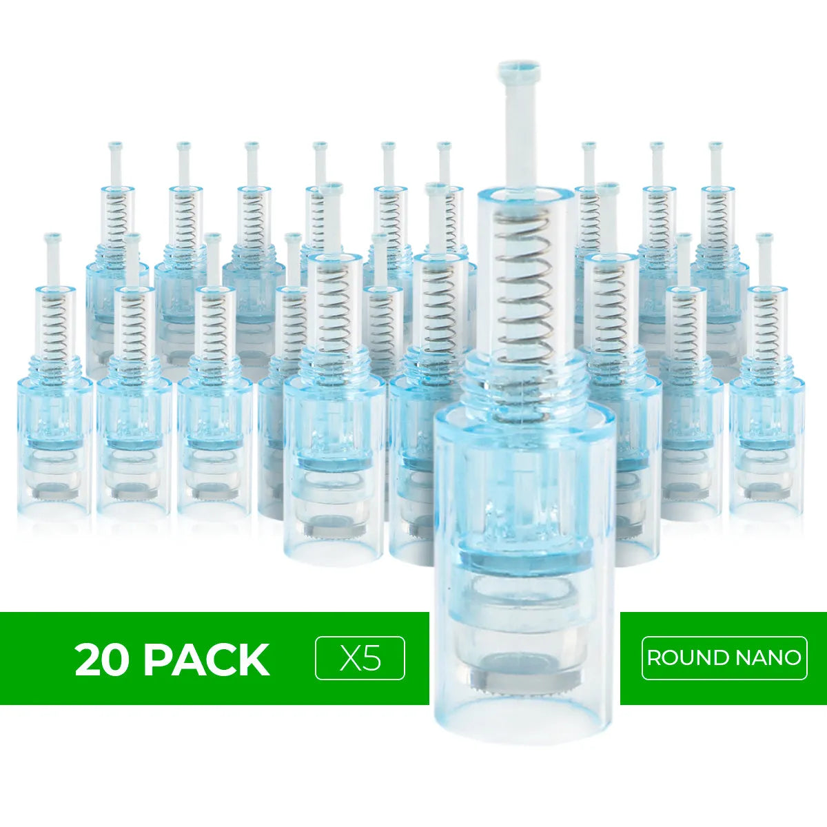 Dr. Pen X5 Cartridges - 20 Pack Round Nano Needles - Dr.Pen Authorized Distributor - Microneedling Pen