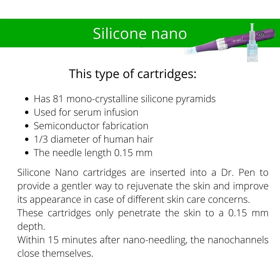 Dr. Pen X5 Cartridges - 10 Pack Silicone Nano Needles - Dr.Pen Authorized Distributor - Microneedling Pen