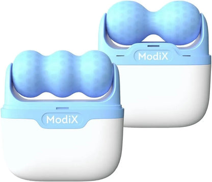 ModiX Travel Ice Roller for Face - Blue Ice Face Roller Skin Care Tools Set with Carry Case - Effective Ice Facial Roller for Face, Eyes & Puffiness - Cold Massage Face Rollers (Travel Size)