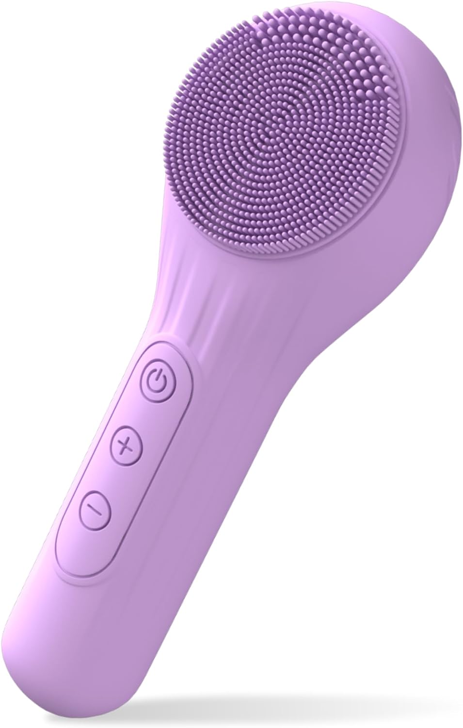 Bealux Sonic Facial Cleansing Brush - Purple - Silicone Face Scrubber for Women and Men - Rechargeable Face Cleansing Brush - Electric Face Brush Cleanser - Facial Brush Skin Cleansing and Exfoliating