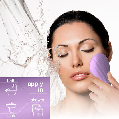 Sonic Facial Cleansing Brush - Silicone Face Scrubber for Women & Men - Face Cleansing Brush