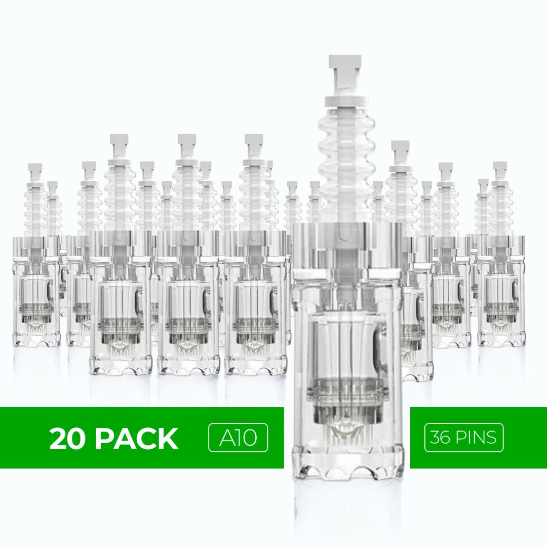 Dr. Pen Ultima A10 Replacement Cartridges - (20 Pack) - 36 Pins Bayonet Slot - Disposable Replacement Parts