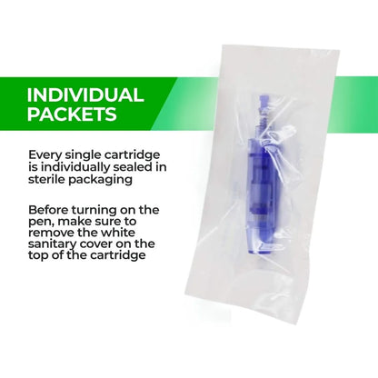 Dr. Pen A1 Cartridges - 10 Pack 12 Needles - Dr.Pen Authorized Distributor - Microneedling Pen