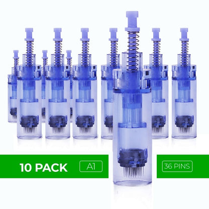 Dr. Pen Ultima A1 Replacement Cartridges - (10 Pack) - 36 Pins Bayonet Slot - Disposable Replacement Parts