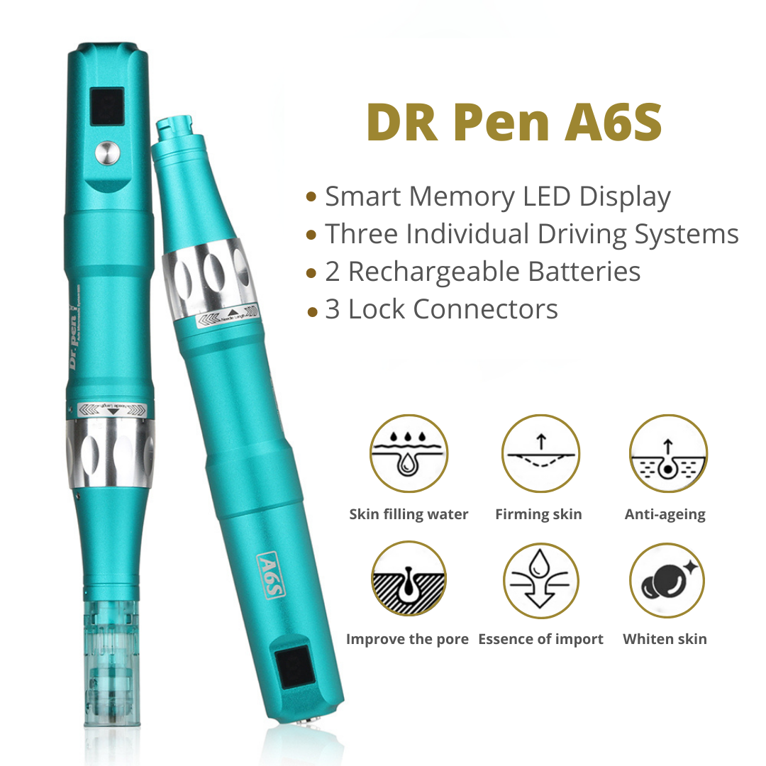 Dr. Pen A6S Microneedling Dermapen - 16pins х2 + 36pins х2 + RN x2 Cartridges