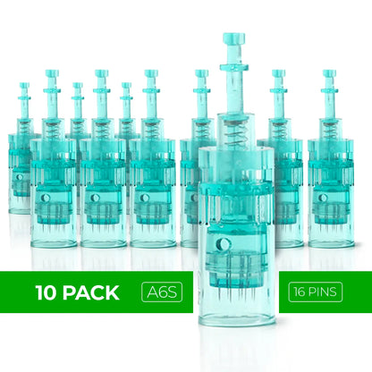 Dr. Pen A6S Cartridges - 10 Pack 16 Needles - Dr.Pen Authorized Distributor - Microneedling Pen