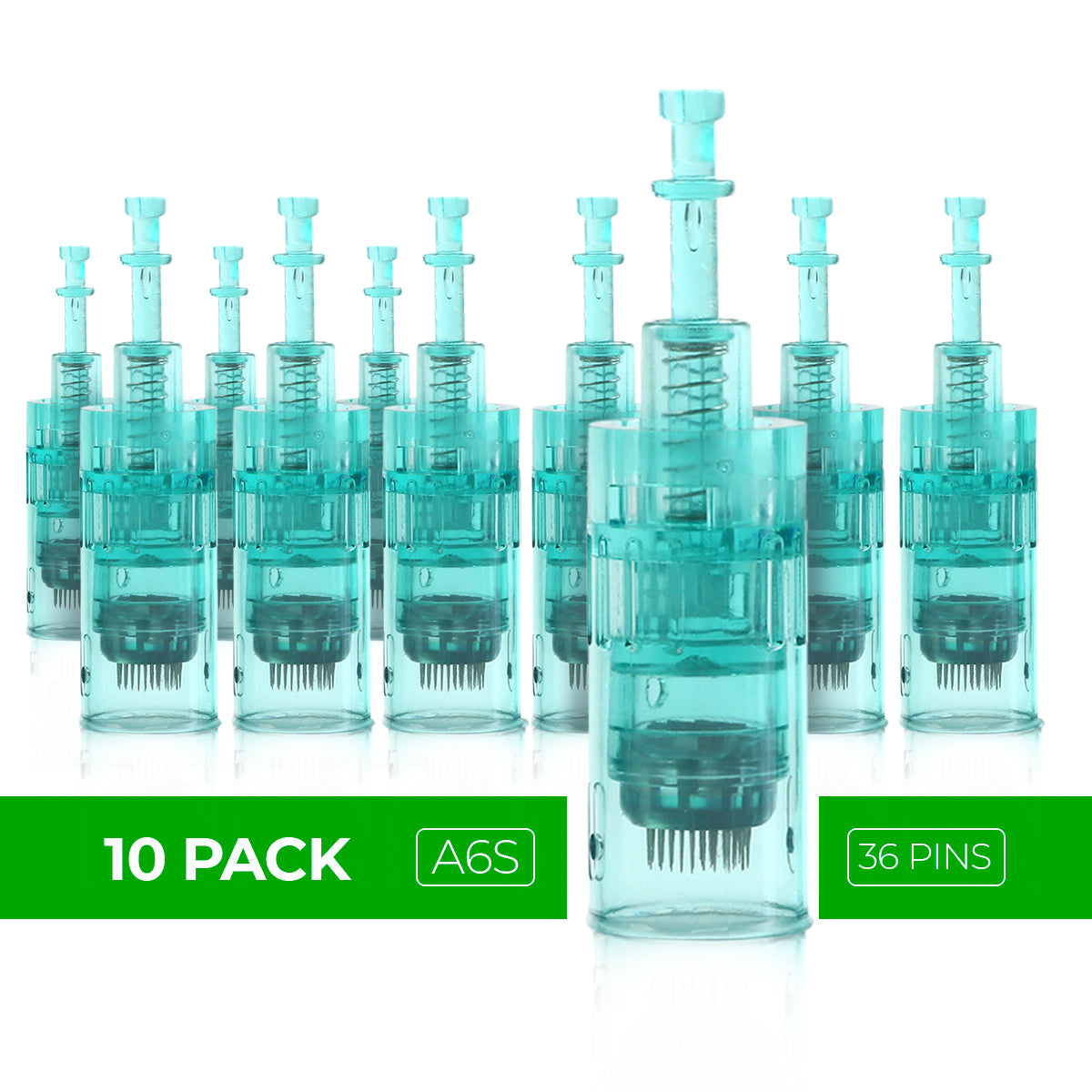 Dr. Pen Ultima A6S Replacement Cartridges - (10 Pack) - 36 Pins Bayonet Slot - Disposable Replacement Parts