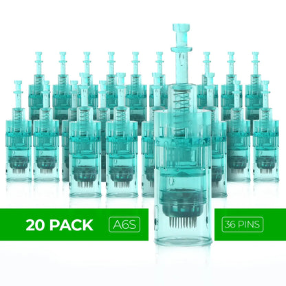 Dr. Pen Ultima A6S Replacement Cartridges - (20 Pack) 36 Pins Bayonet Slot - Disposable Replacement Parts