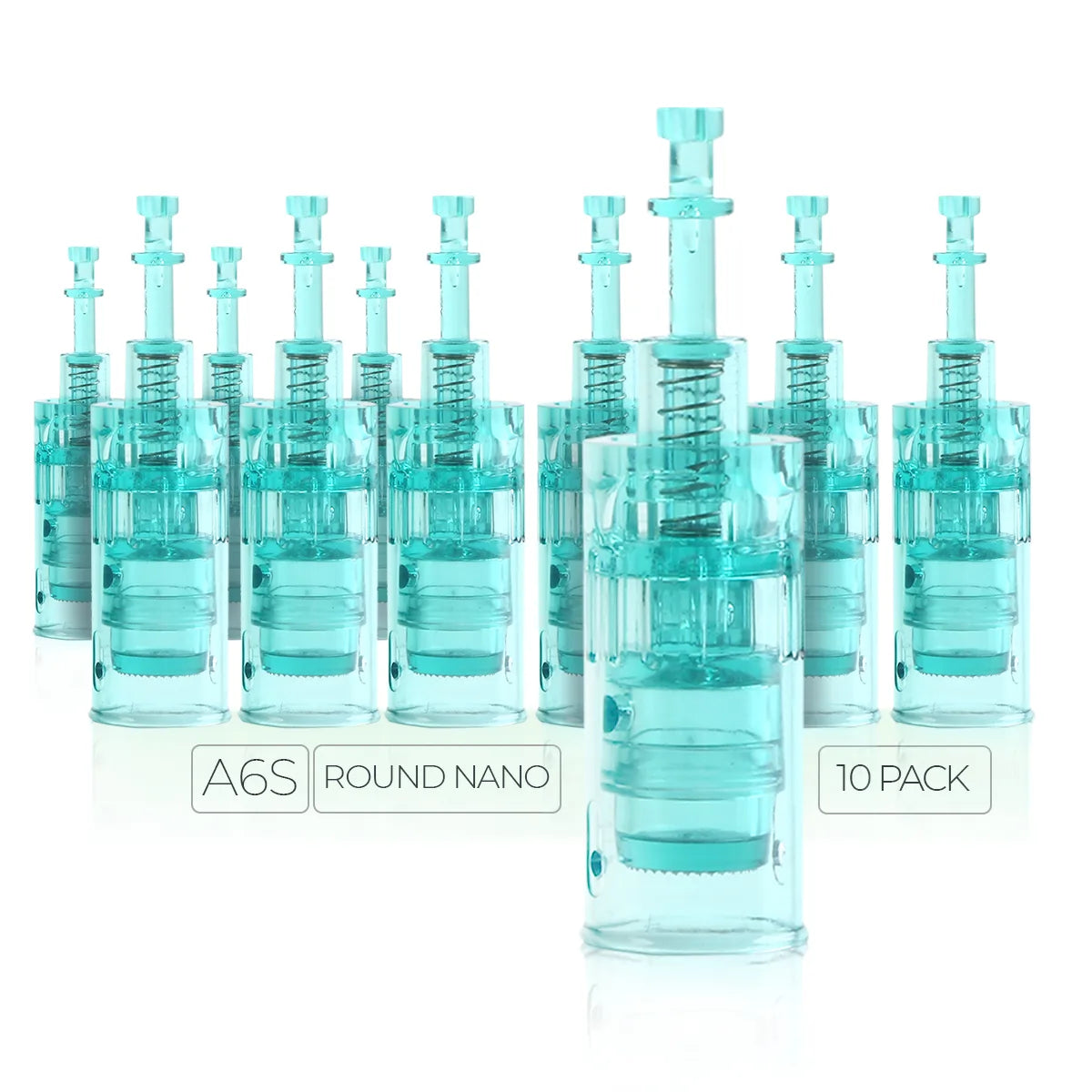 Dr. Pen A6S Cartridges - 10 Pack Round Nano Needles - Dr.Pen Authorized Distributor - Microneedling Pen