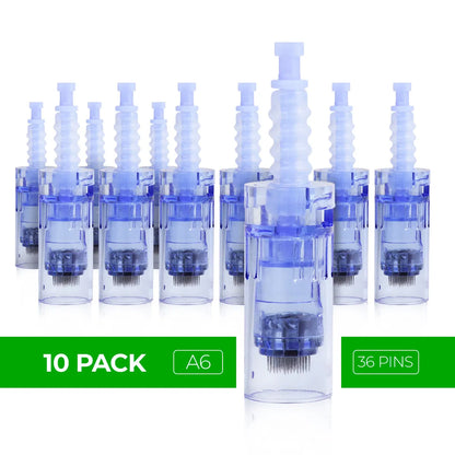 Dr. Pen Ultima A6 Replacement Cartridges - (10 PACK) - 36 Pins Bayonet Slot - Disposable Replacement Parts