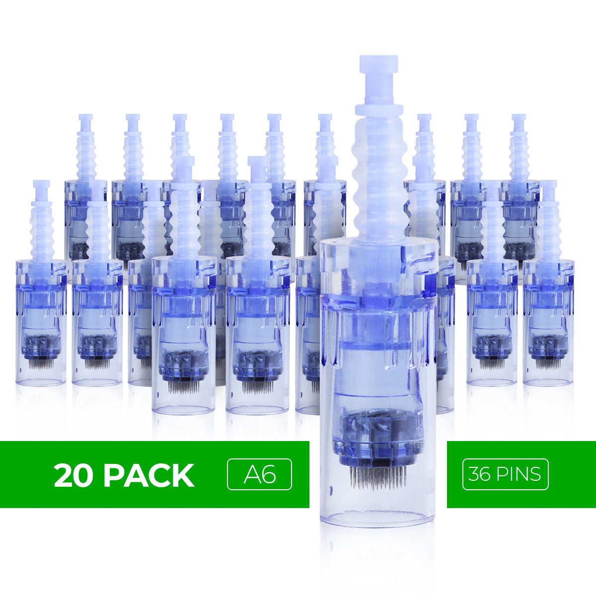 Dr. Pen Ultima A6 Replacement Cartridges - (20 Pack) - 36 Pins Bayonet Slot - Disposable Replacement Parts