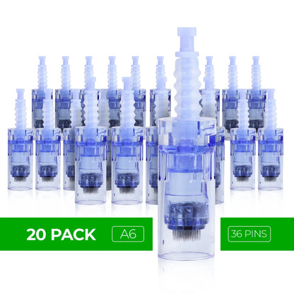 Dr. Pen Ultima A6 Replacement Cartridges - (20 Pack) - 36 Pins Bayonet Slot - Disposable Replacement Parts