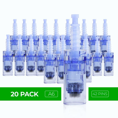 Dr. Pen Ultima A6 Replacement Cartridges - (20 Pack) - 42 Pins Bayonet Slot - Disposable Replacement Parts