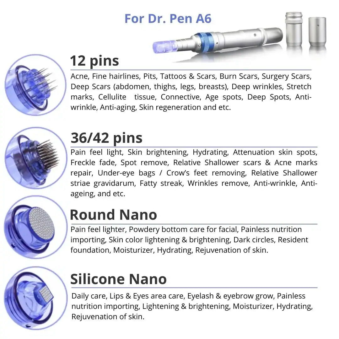 Dr. Pen A6 Cartridges - Dr.Pen Authorized Distributor - Microneedling Pen