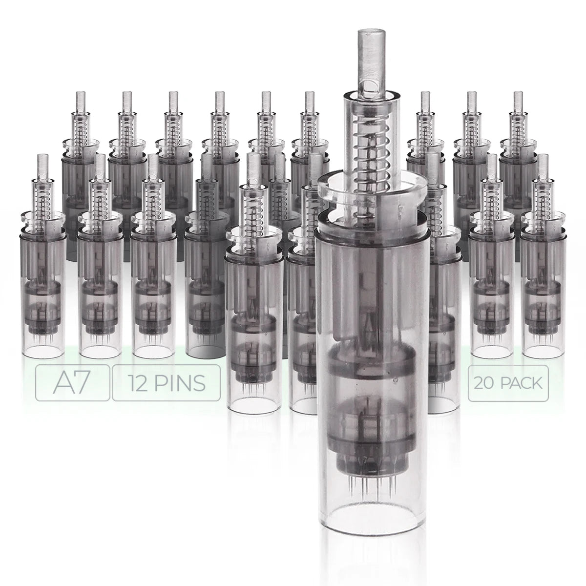 Dr. Pen A7 Cartridges - 20 Pack 12 Needles - Dr.Pen Authorized Distributor - Microneedling Pen