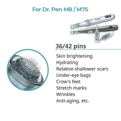 Dr. Pen M8 / M7S Cartridges - 36/42 Needles - Dr.Pen Authorized Distributor - Microneedling Pen