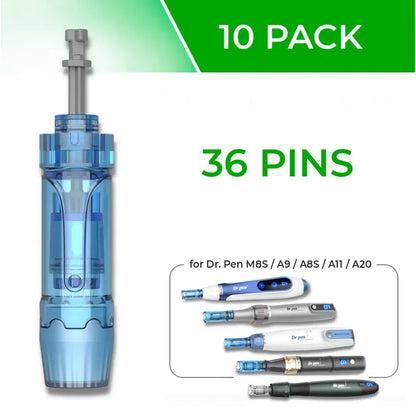 Dr. Pen M8S / A11 / A8S / A9 / A20 Cartridges - 10 Pack 36 Needles - Dr.Pen Authorized Distributor - Microneedling Pen