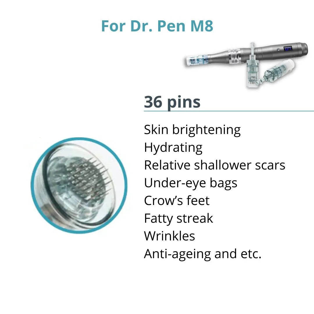 20 Stück Dr Pen M8 Cartridges – 36 Pins Für Mikronadelung, Anti-Aging