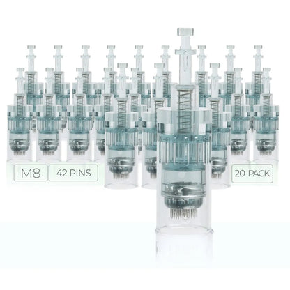 Dr. Pen M8 Cartridges - 20 Pack 42 Needles - Dr.Pen Authorized Distributor - Microneedling Pen