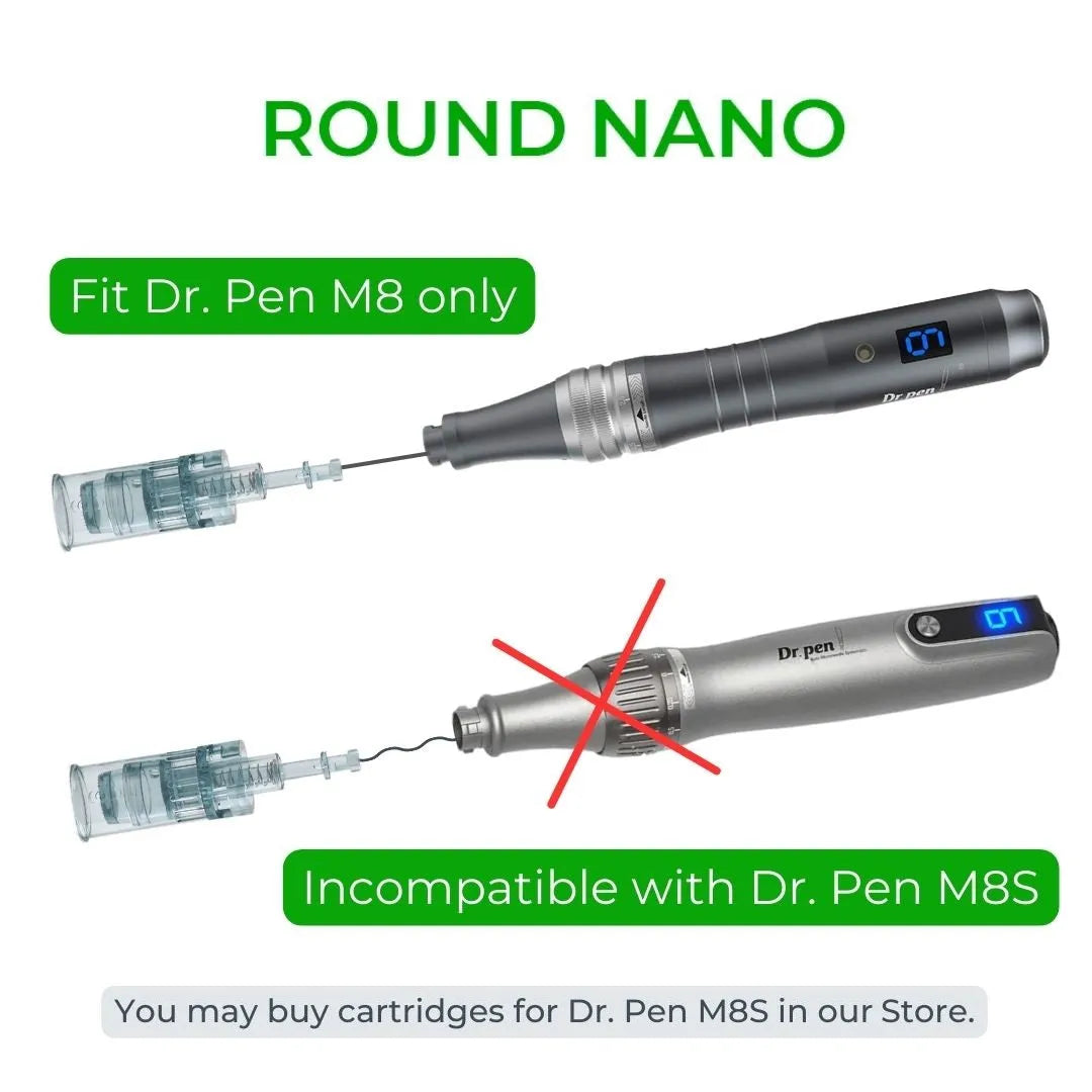 Dr. Pen M8 Cartridges - 10 Pack Round Nano Needles