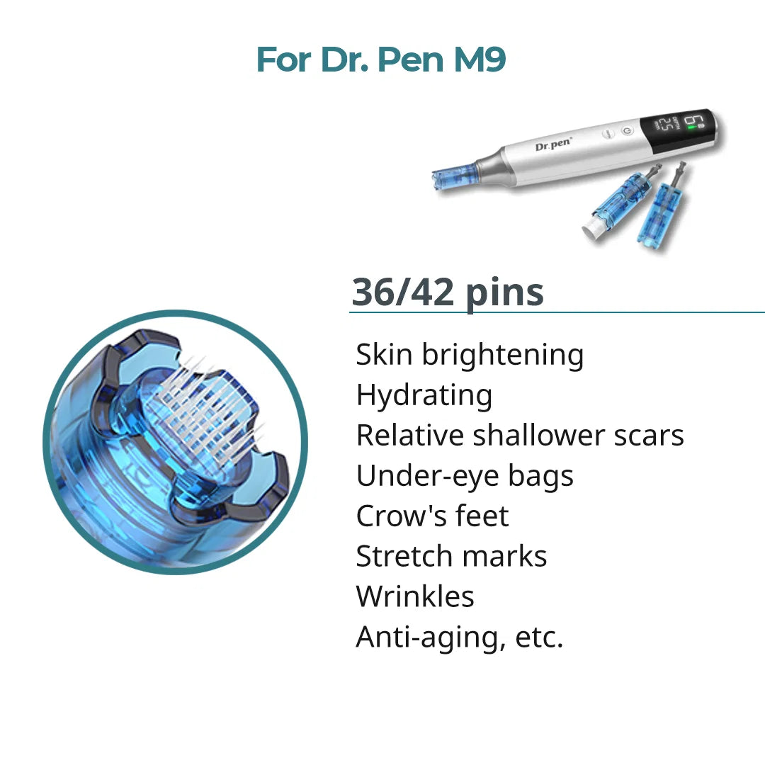 Dr. Pen M9 Cartridges - 36-42 Needles - Dr.Pen Authorized Distributor - Microneedling Pen