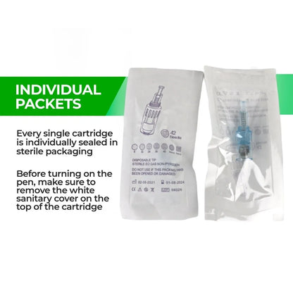 Dr. Pen X5 Cartridges - 10 Pack 42 Needles - Dr.Pen Authorized Distributor - Microneedling Pen